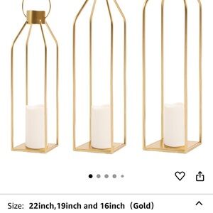 Modern Gold Lantern Set
